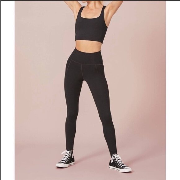 Girlfriend Collective Black High Rise Leggings - Picture 1 of 15